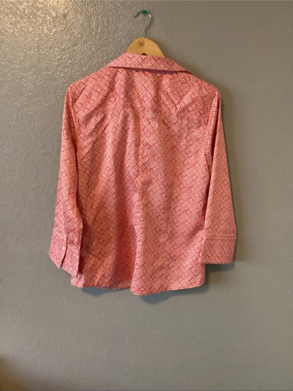 Pink Geometric Button-Down Shirt - Picture 3 of 6